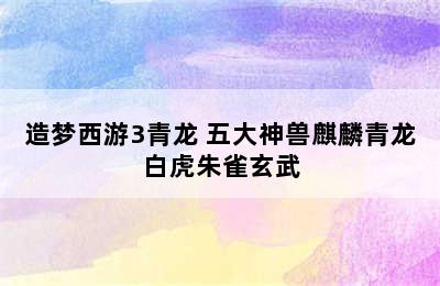 造梦西游3青龙 五大神兽麒麟青龙白虎朱雀玄武